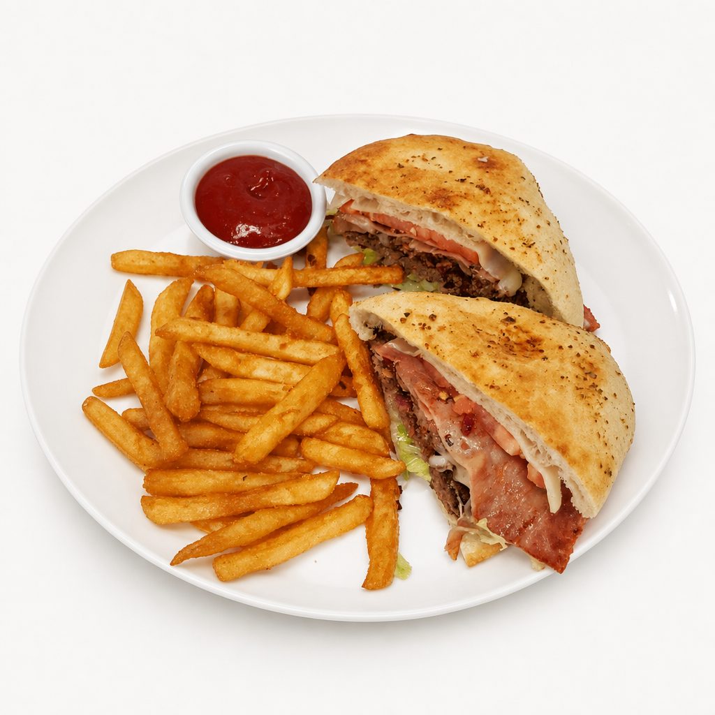 Nostra House Burger On Panini.