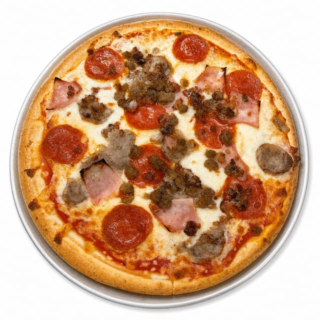 Meat Lover's Gluten Free Pizza.