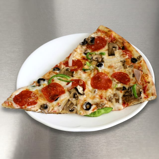 Nostra Special Pizza Slice.