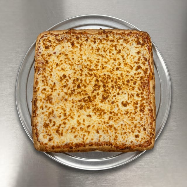 Sicilian Cheese Pizza.