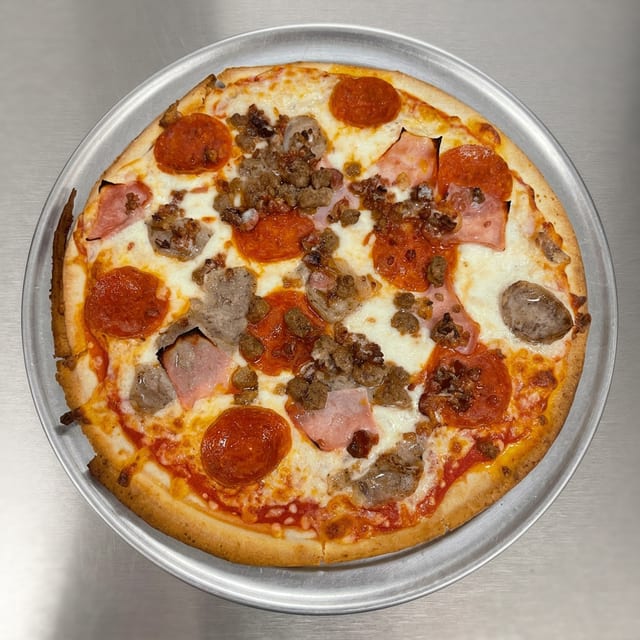 Meat Lover's Gluten Free Pizza.